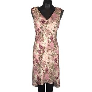 Connected Apparel Floral & Leopard Print Dress